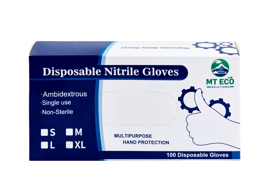 Blue Nitrile Gloves - 1 Box of 100
