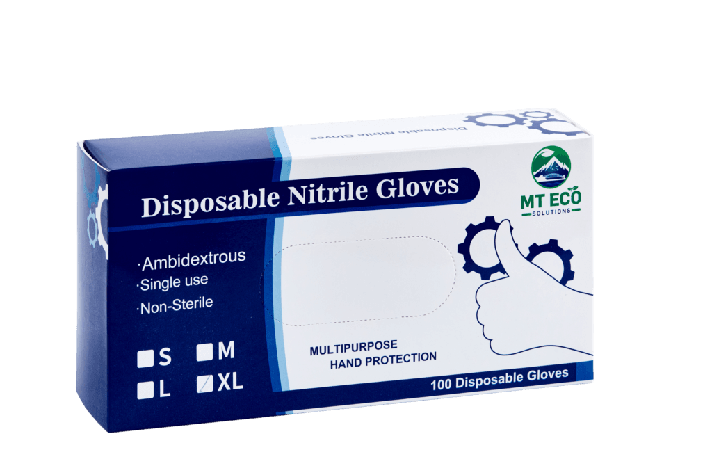 Blue Nitrile Gloves - 1 Box of 100